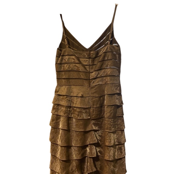 Adrianna Papell Shimmering Brown Long Sleeve Dress - Picture 12 of 16